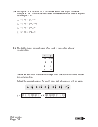 Staar Grade 8 Mathematics Practice Assessment - Texas, Page 31