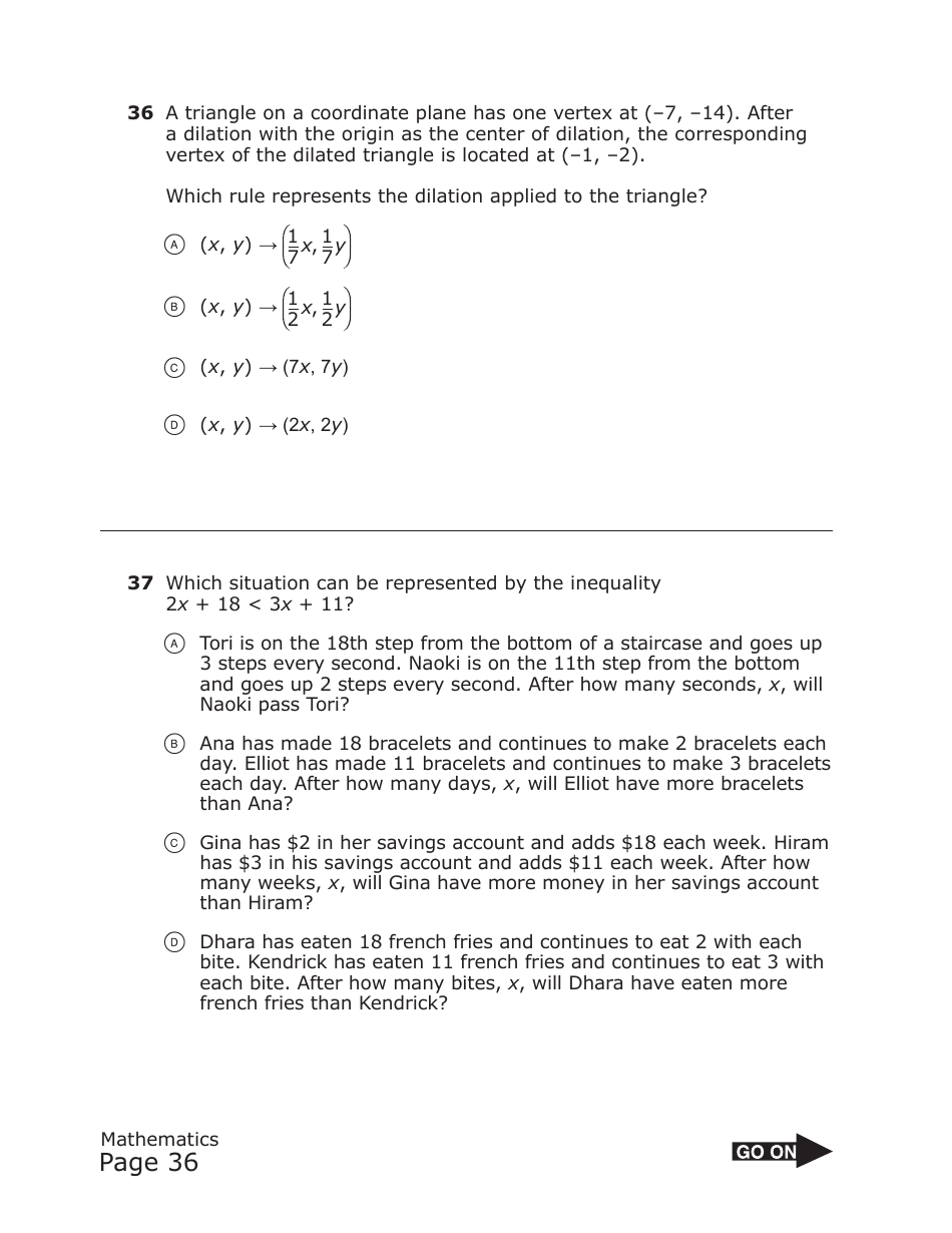 Staar Grade 8 Mathematics Practice Assessment Answer Key 2023