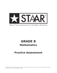 Document preview: Staar Grade 8 Mathematics Practice Assessment - Texas