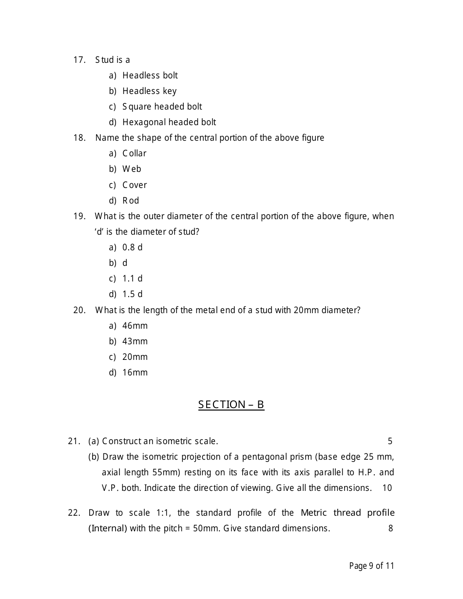 Sample Question Paper - Engineering Graphics (046), Page 9