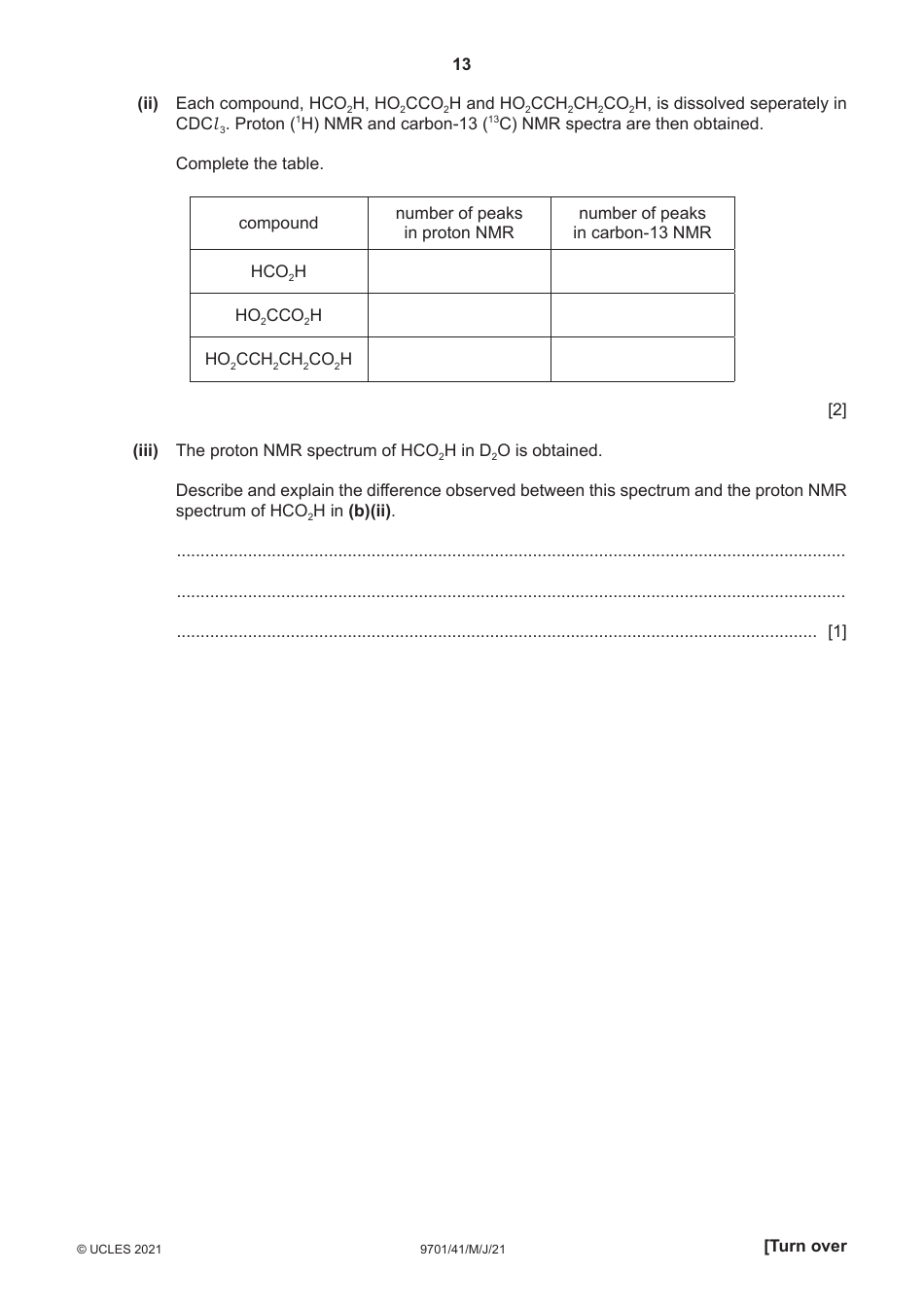 Cambridge International Chemistry Paper 4 a Level Structured Questions, Page 13