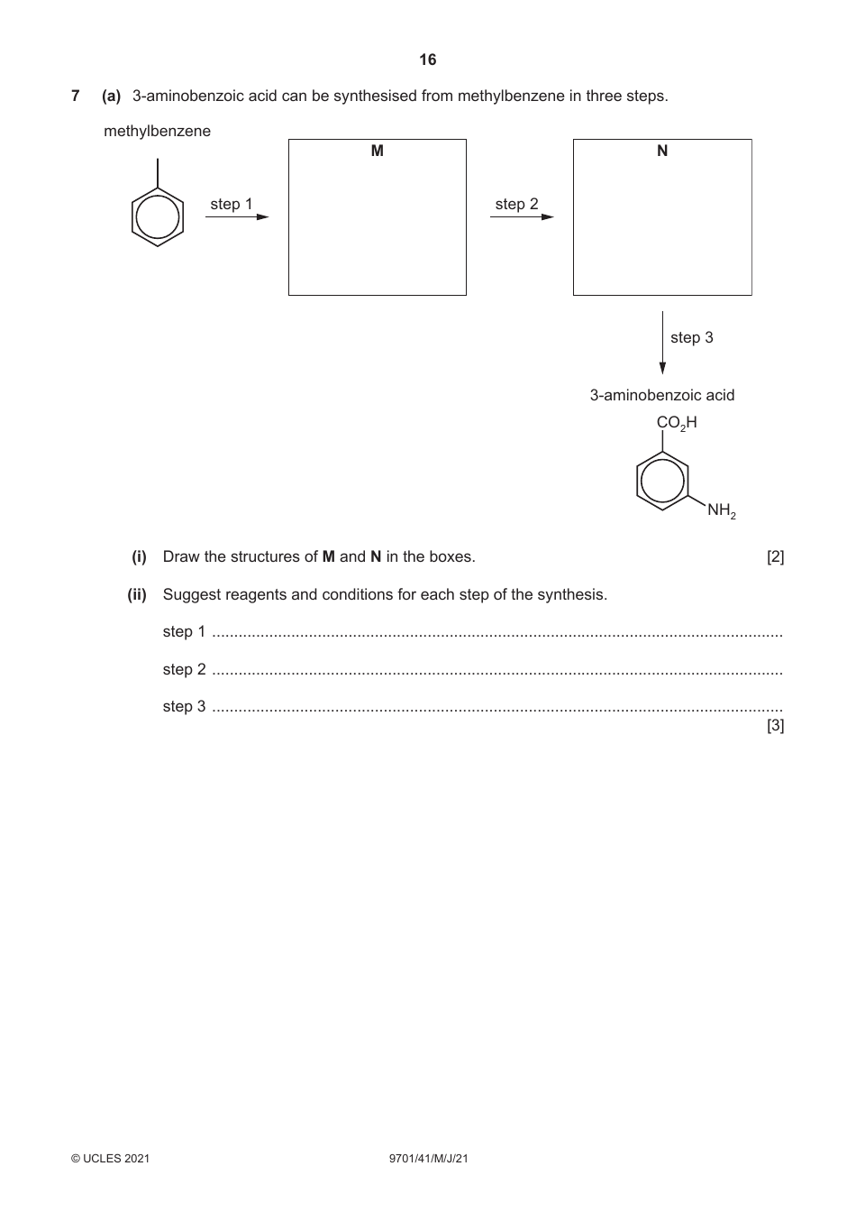 Cambridge International Chemistry Paper 4 a Level Structured Questions, Page 16