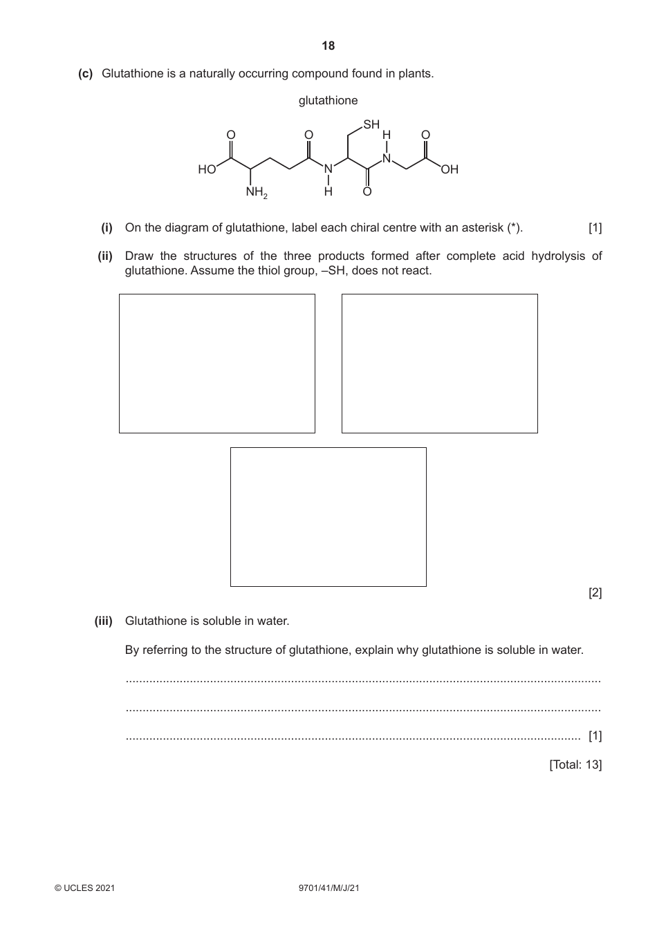 Cambridge International Chemistry Paper 4 a Level Structured Questions, Page 18