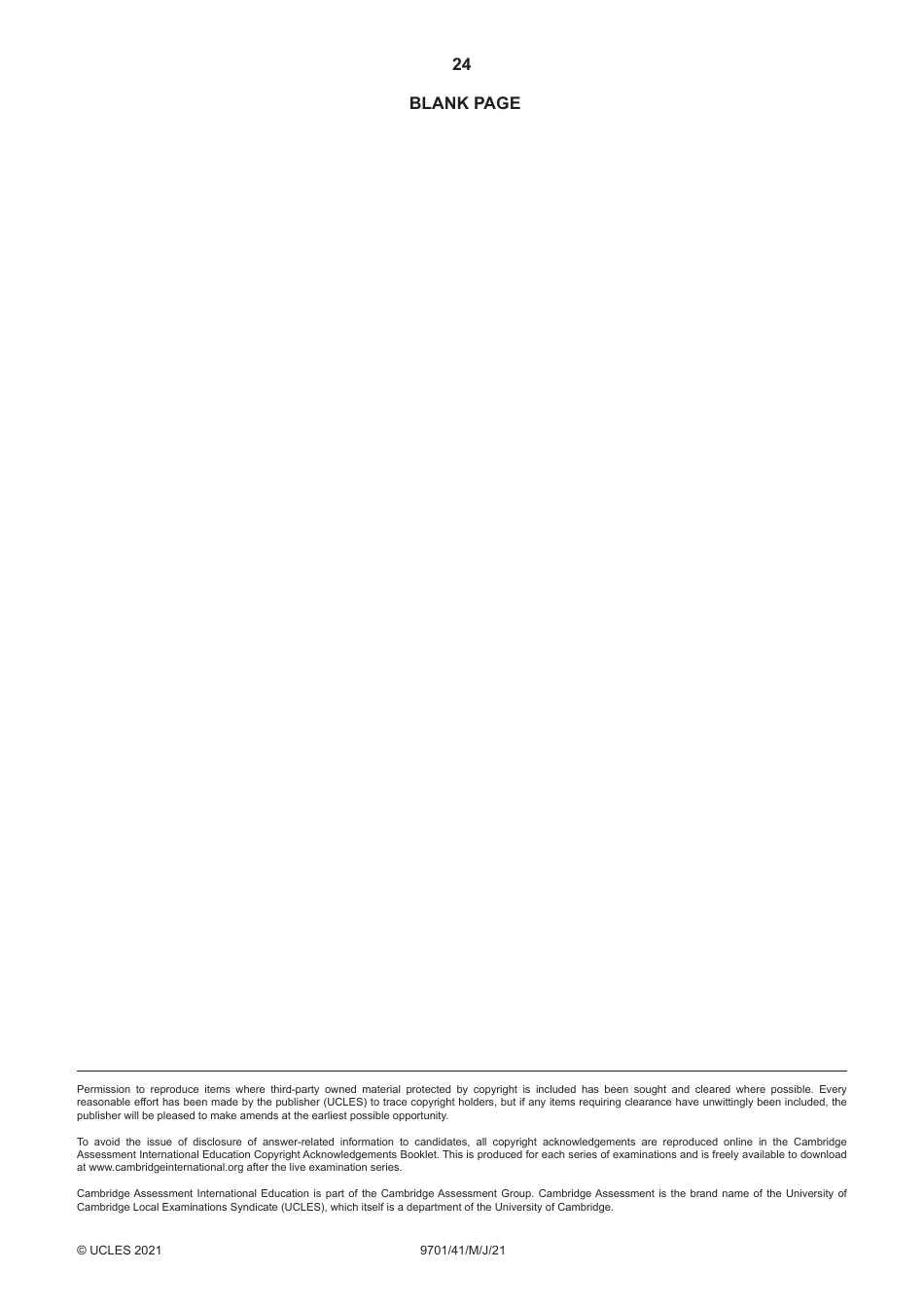 Cambridge International Chemistry Paper 4 a Level Structured Questions, Page 24