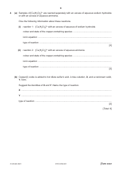Cambridge International Chemistry Paper 4 a Level Structured Questions, Page 9
