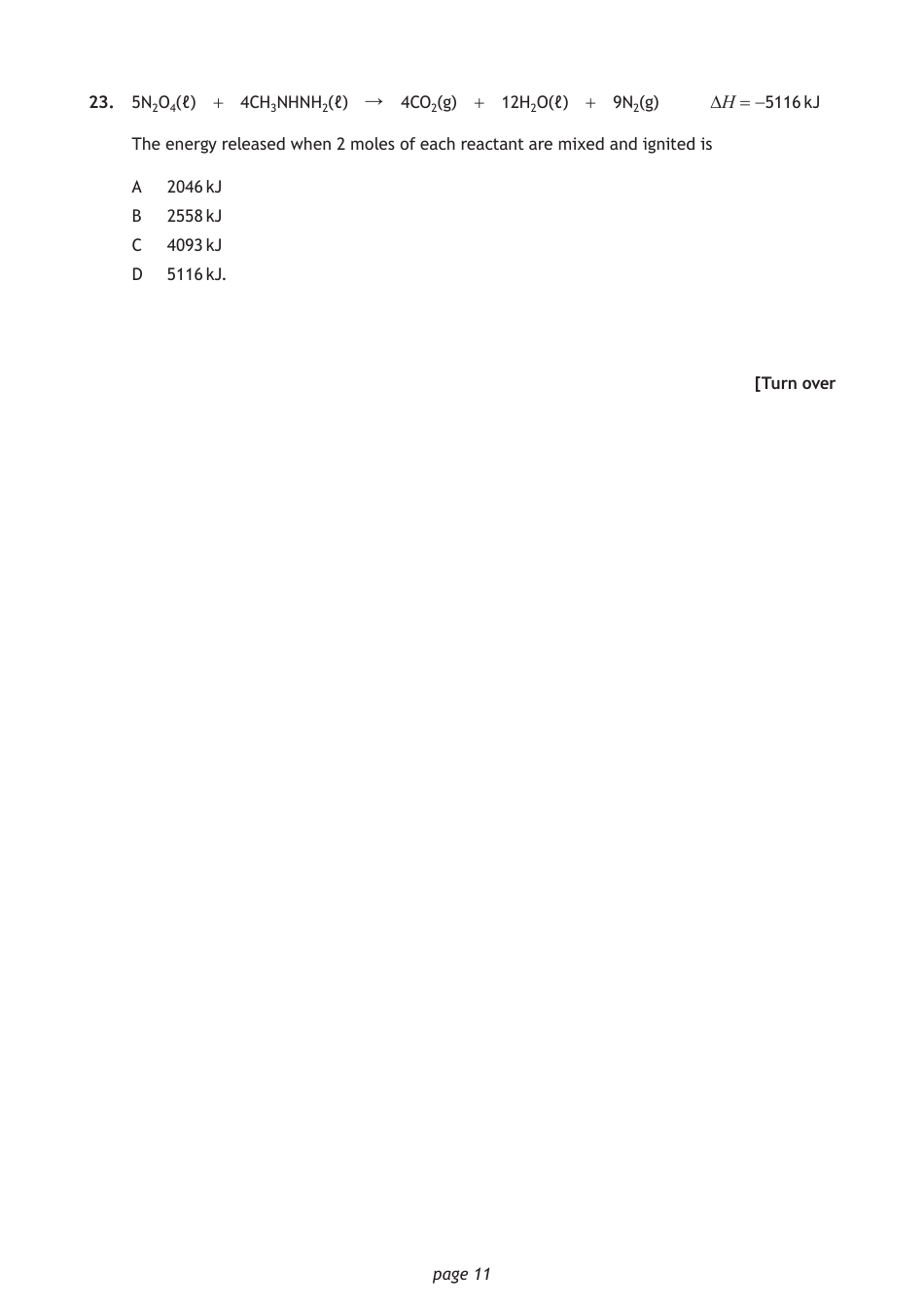 Sqa National Qualifications Chemistry Paper 1, Page 11