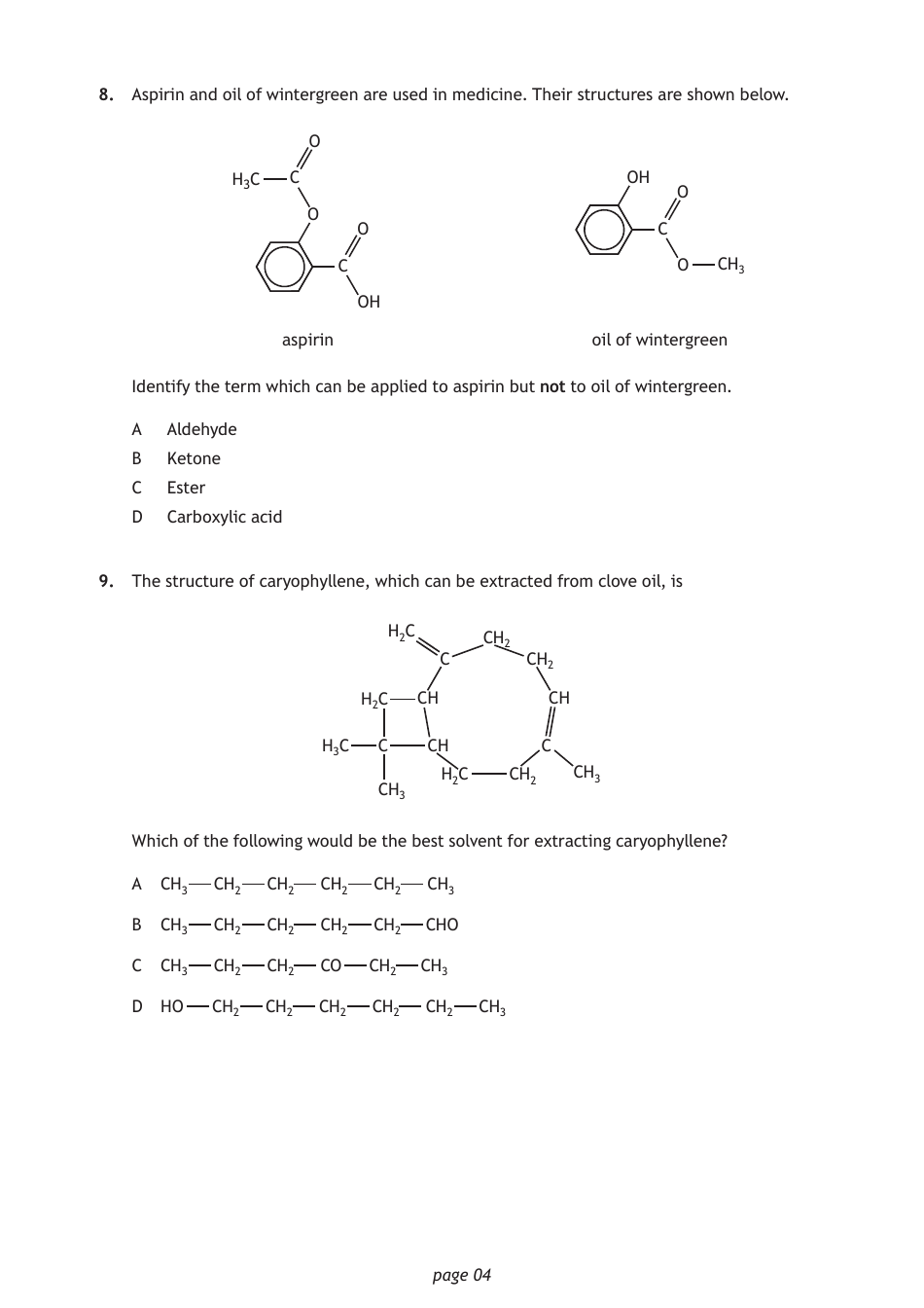 Sqa National Qualifications Chemistry Paper 1, Page 4