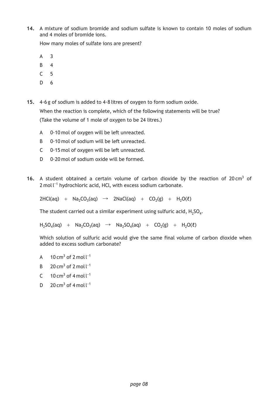 Sqa National Qualifications Chemistry Paper 1, Page 8