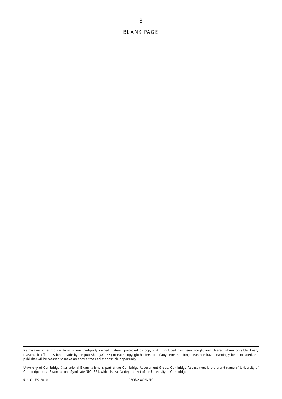 University of Cambridge International Examinations: Additional Mathematics Paper 2, Page 8