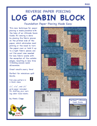 Document preview: Log Cabin Quilt Block Pattern - Annis Clapp