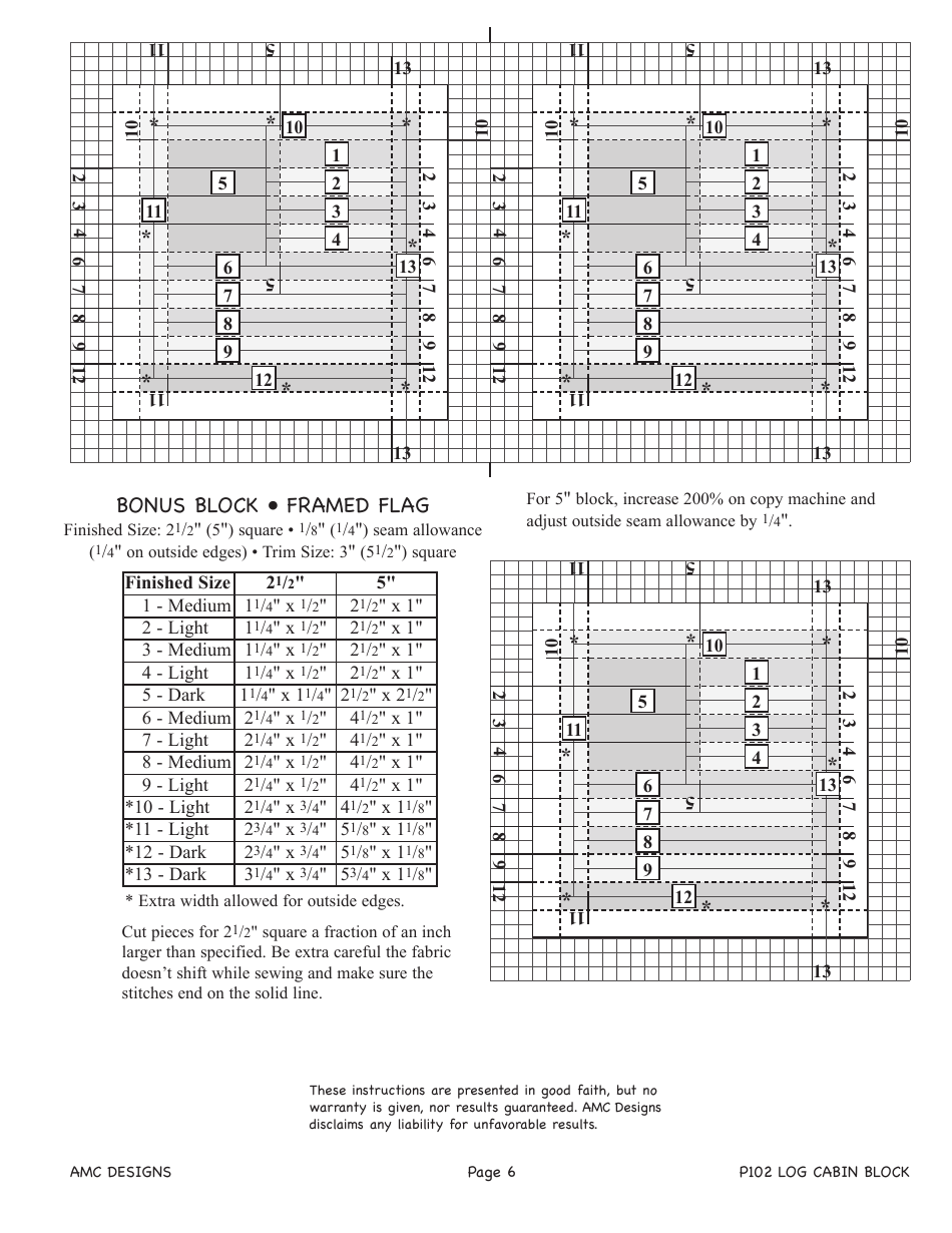 Log Cabin Quilt Block Pattern - Annis Clapp, Page 7