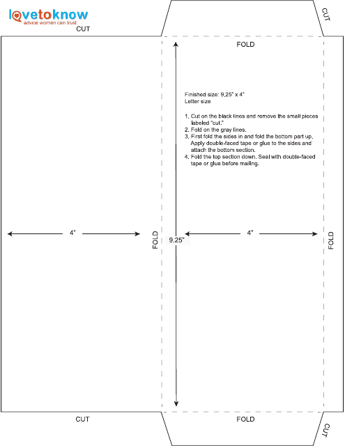 9.25x4 Envelope Template