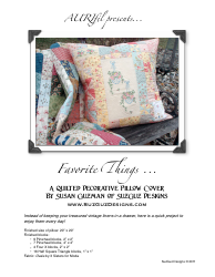 Favorite Things Pillow Quilt Pattern