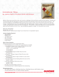 Document preview: Generational Pillow Quilt Pattern Templates