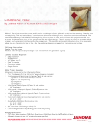 Generational Pillow Quilt Pattern Templates