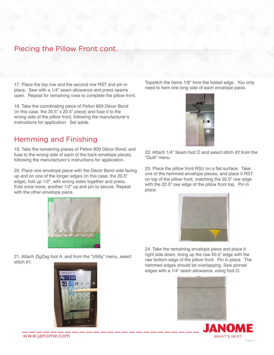 Generational Pillow Quilt Pattern Templates, Page 5