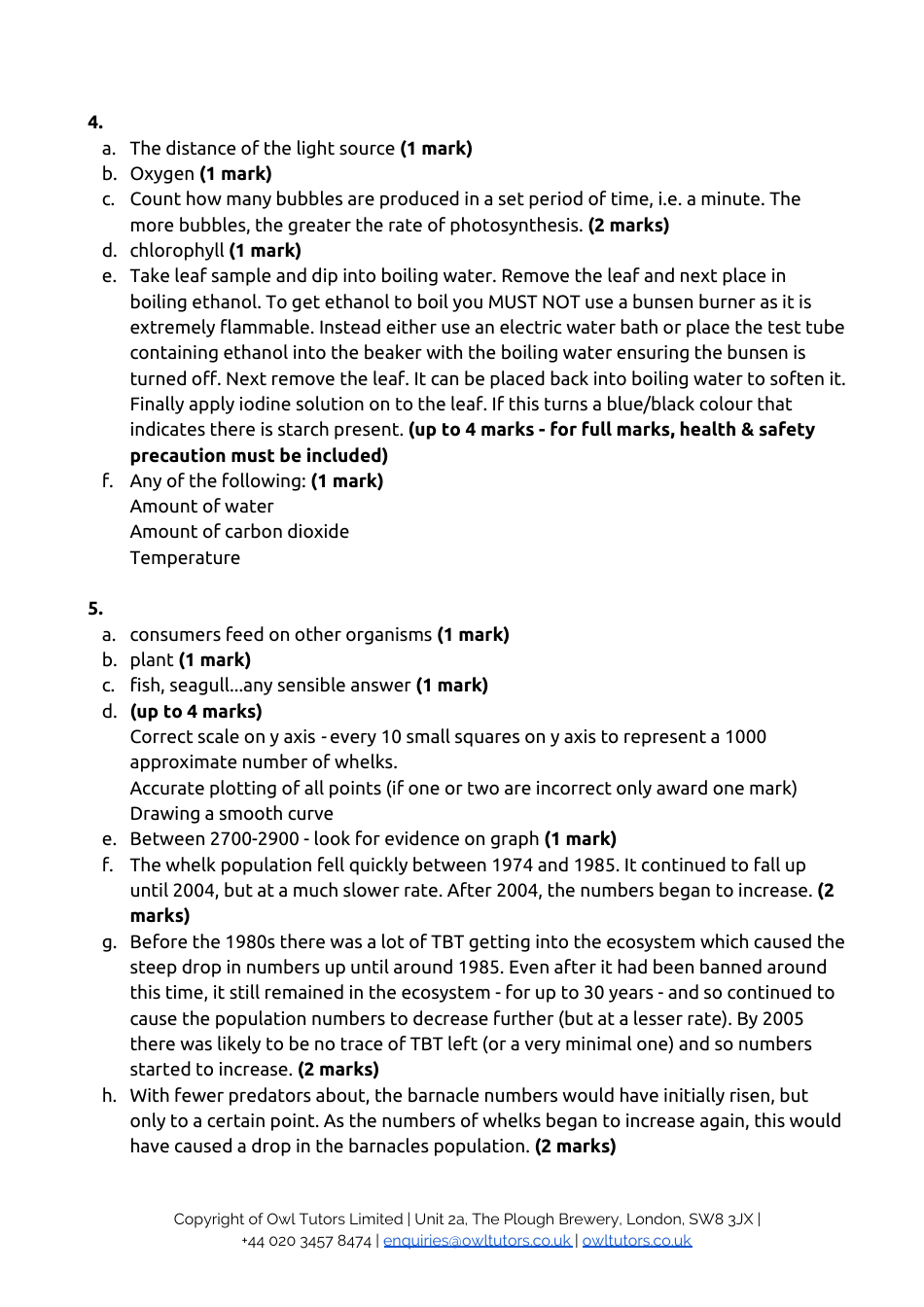 13+ Entrance Examination Paper 1 Biology: Level 2 - Owl Tutors, Page 15