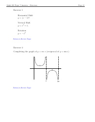 Math 109 Topic 7: Graphs of Trigonometric Functions - Exercises With Answers, Page 11