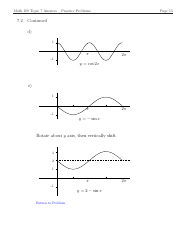 Math 109 Topic 7: Graphs of Trigonometric Functions - Exercises With Answers, Page 13