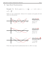 Math 109 Topic 7: Graphs of Trigonometric Functions - Exercises With Answers, Page 7