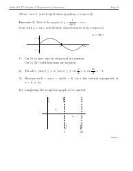 Math 109 Topic 7: Graphs of Trigonometric Functions - Exercises With Answers, Page 9