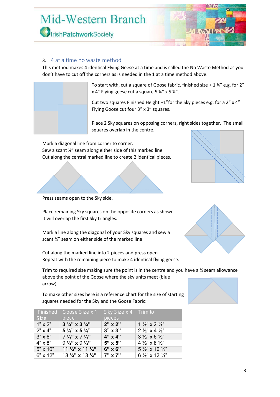 Flying Geese Quilt Pattern - Ruth Bourke, Page 3