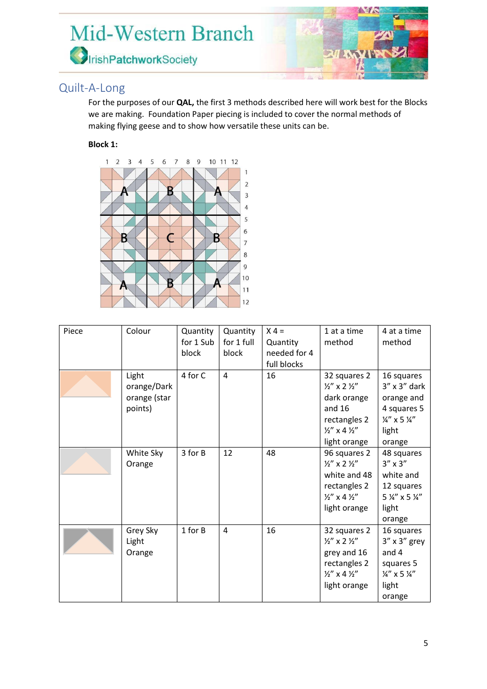 Flying Geese Quilt Pattern - Ruth Bourke, Page 5