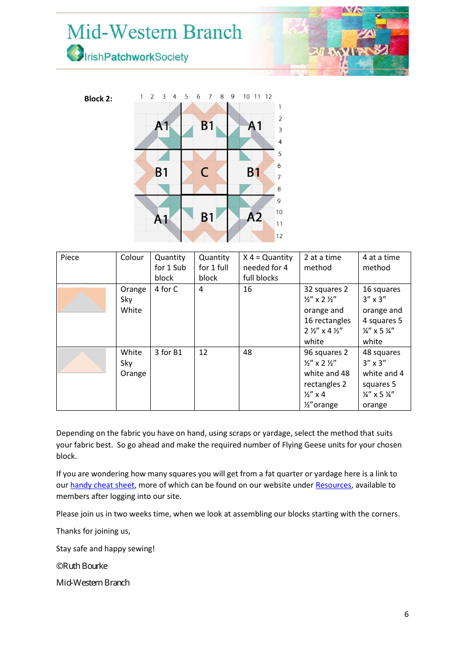 Flying Geese Quilt Pattern - Ruth Bourke, Page 6