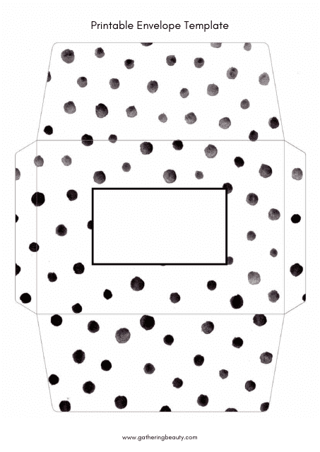 Dotted Envelope Print Template
