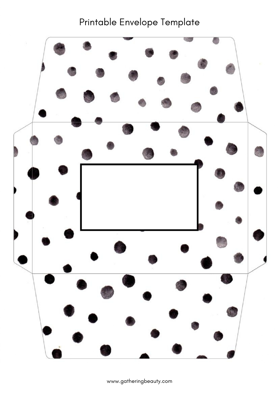 Dotted Envelope Print Template, Page 1