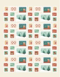 Document preview: Christmas Envelope Templates With Stamps