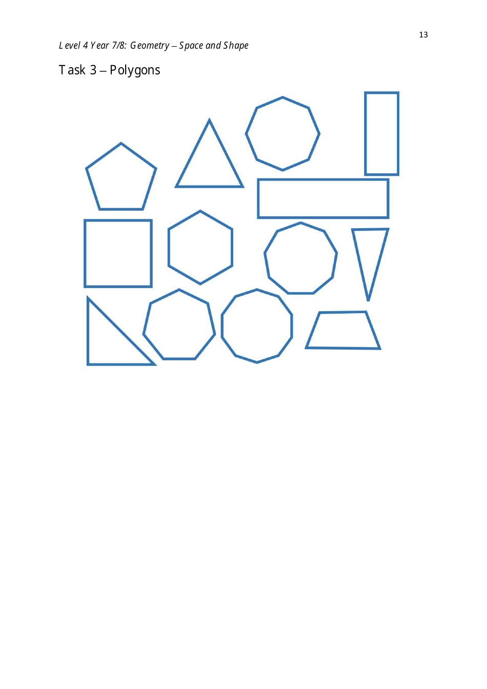 Level 4 Year 7 / 8: Geometry - Shape and Space, Page 13