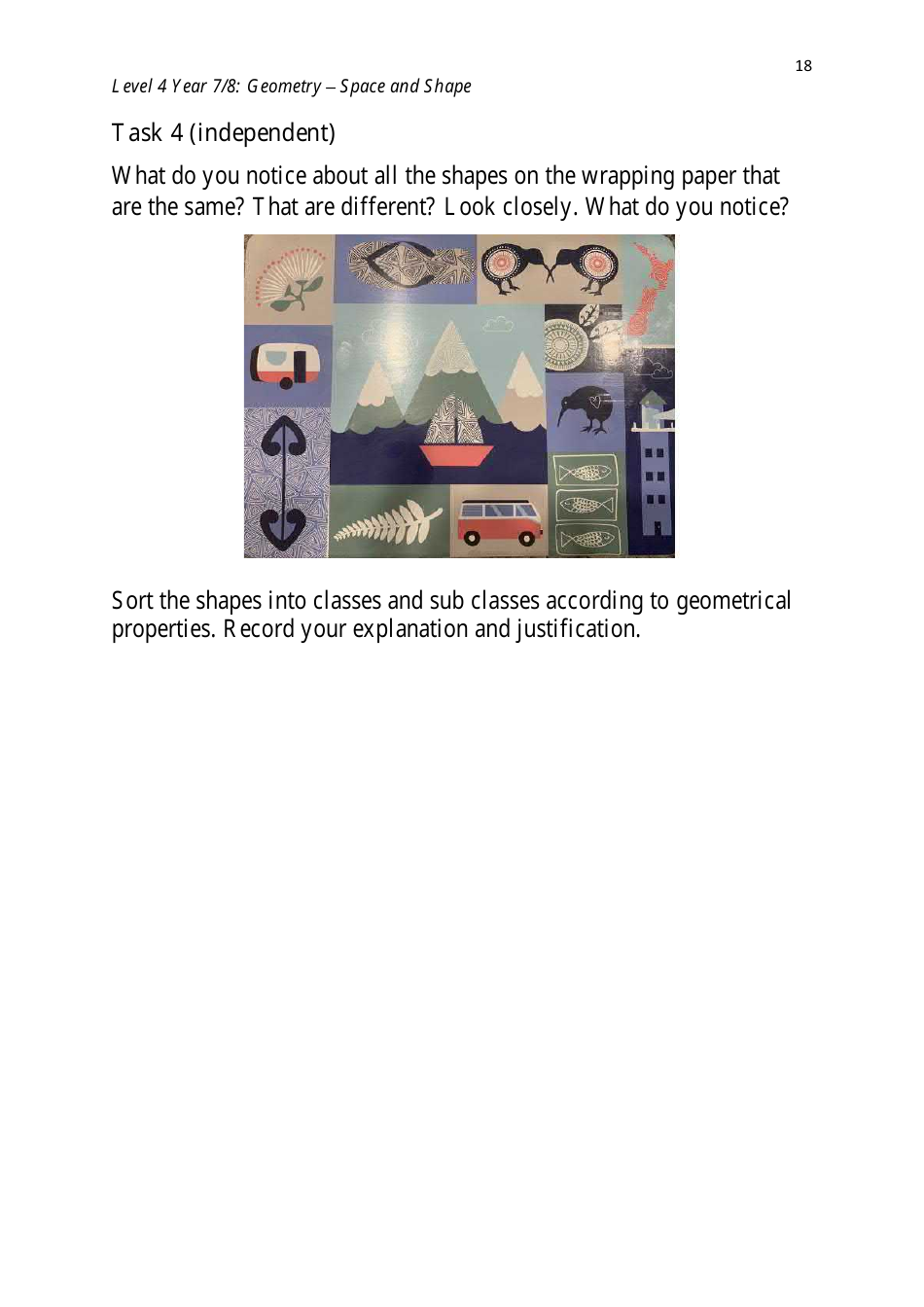 Level 4 Year 7 / 8: Geometry - Shape and Space, Page 18