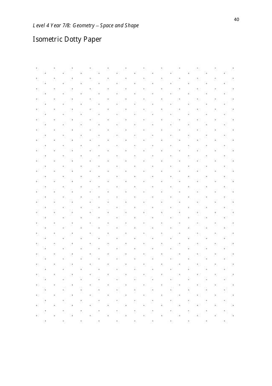 Level 4 Year 7 / 8: Geometry - Shape and Space, Page 40