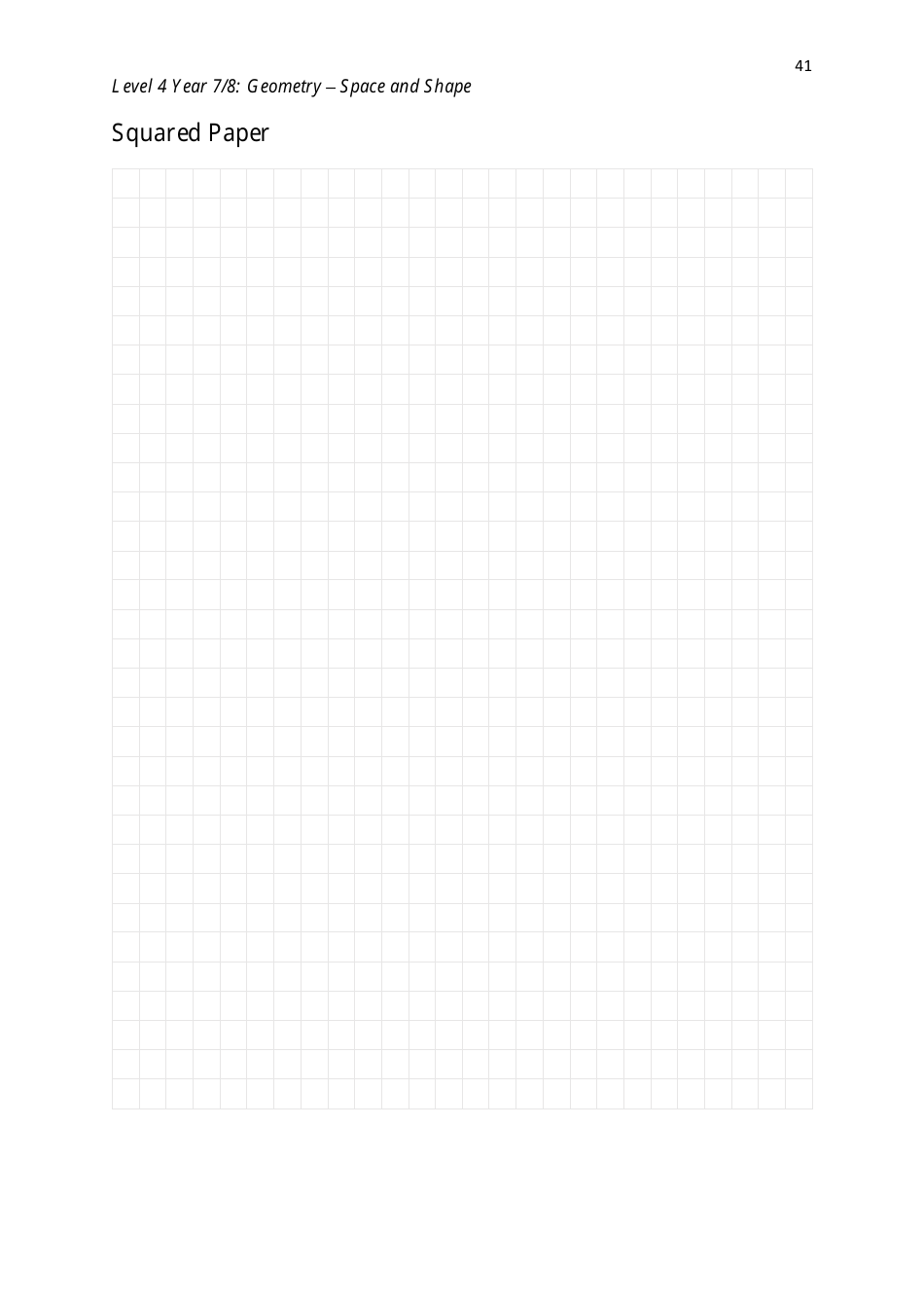 Level 4 Year 7 / 8: Geometry - Shape and Space, Page 41
