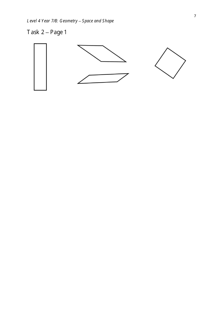 Level 4 Year 7 / 8: Geometry - Shape and Space, Page 7