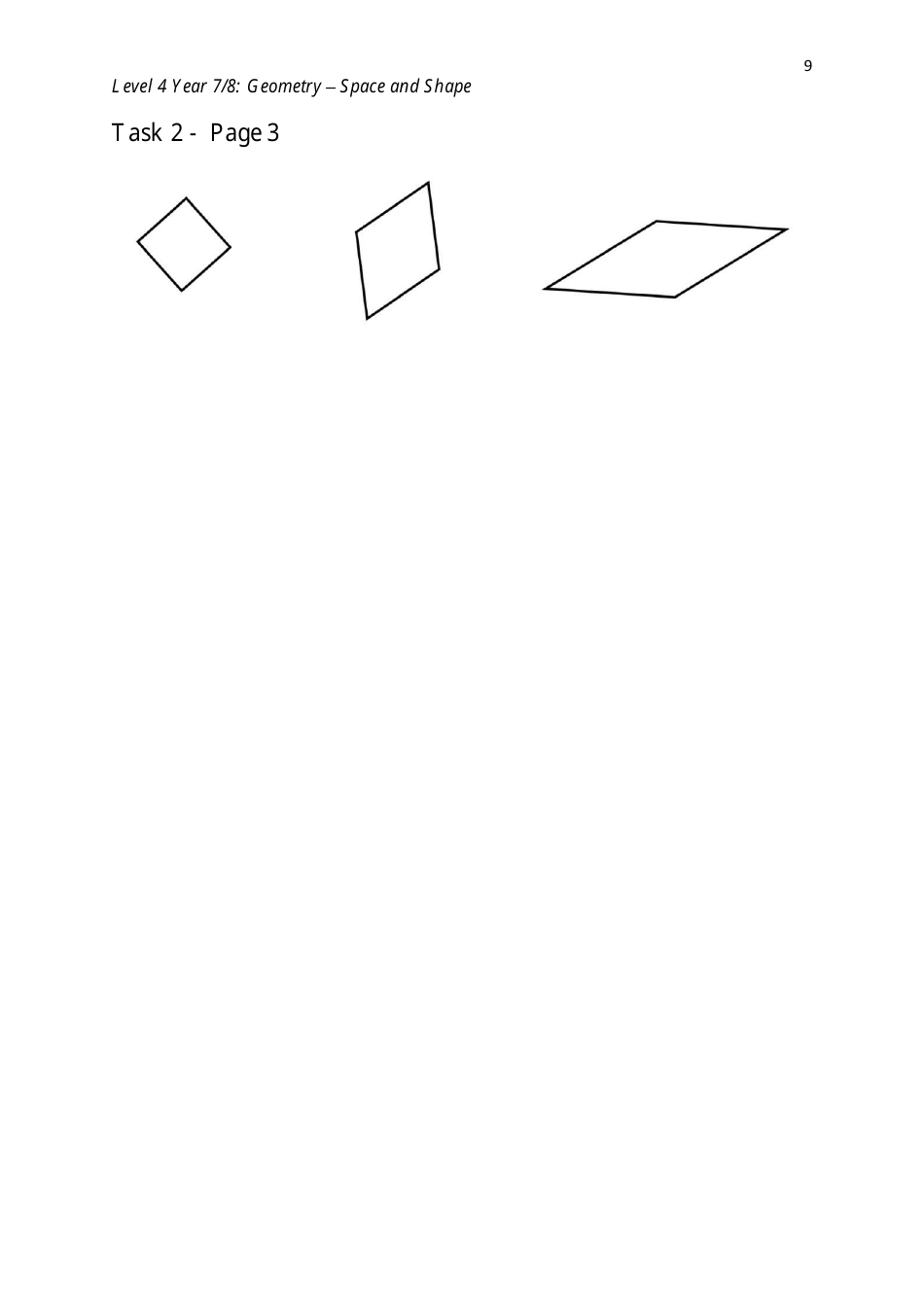 Level 4 Year 7 / 8: Geometry - Shape and Space, Page 9