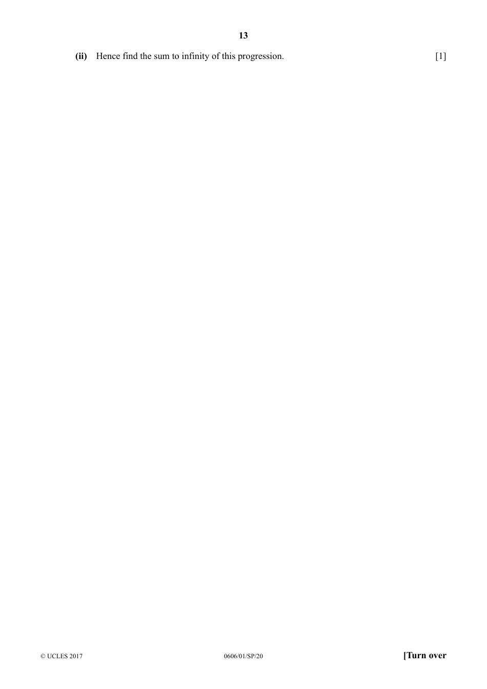 Cambridge Igcse Additional Mathematics Paper 1: Specimen Paper, Page 13