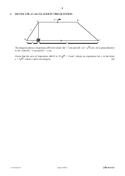 Cambridge Igcse Additional Mathematics Paper 1: Specimen Paper, Page 5