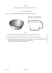 University of Cambridge International Examinations: Design and Technology Paper 3 - 9705/31, Page 2