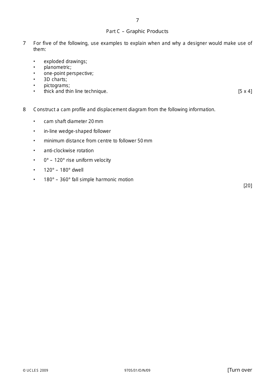 University of Cambridge International Examinations: Design and Technology Paper 3 - 9705 / 31, Page 7