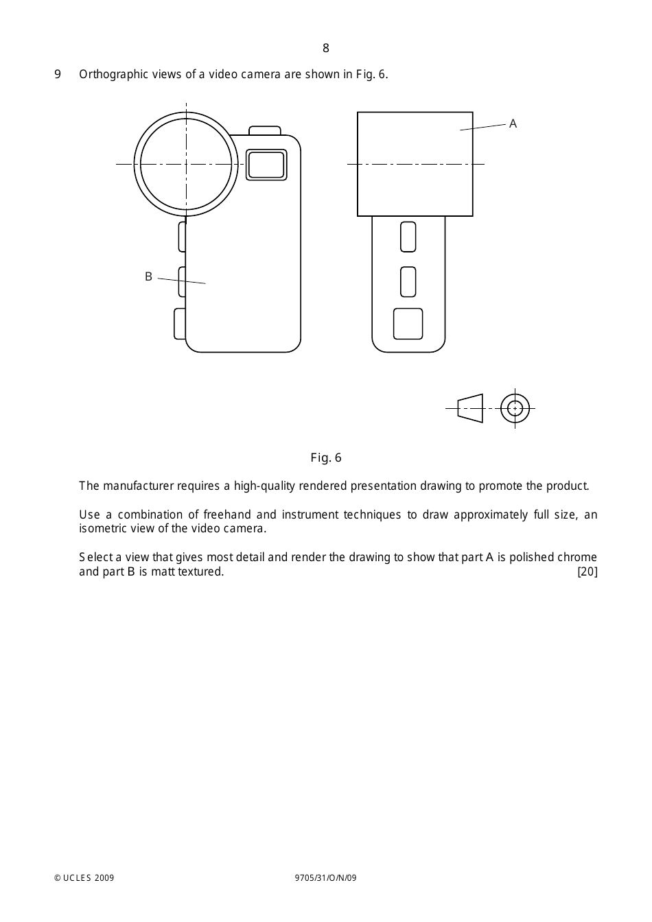 University of Cambridge International Examinations: Design and Technology Paper 3 - 9705 / 31, Page 8