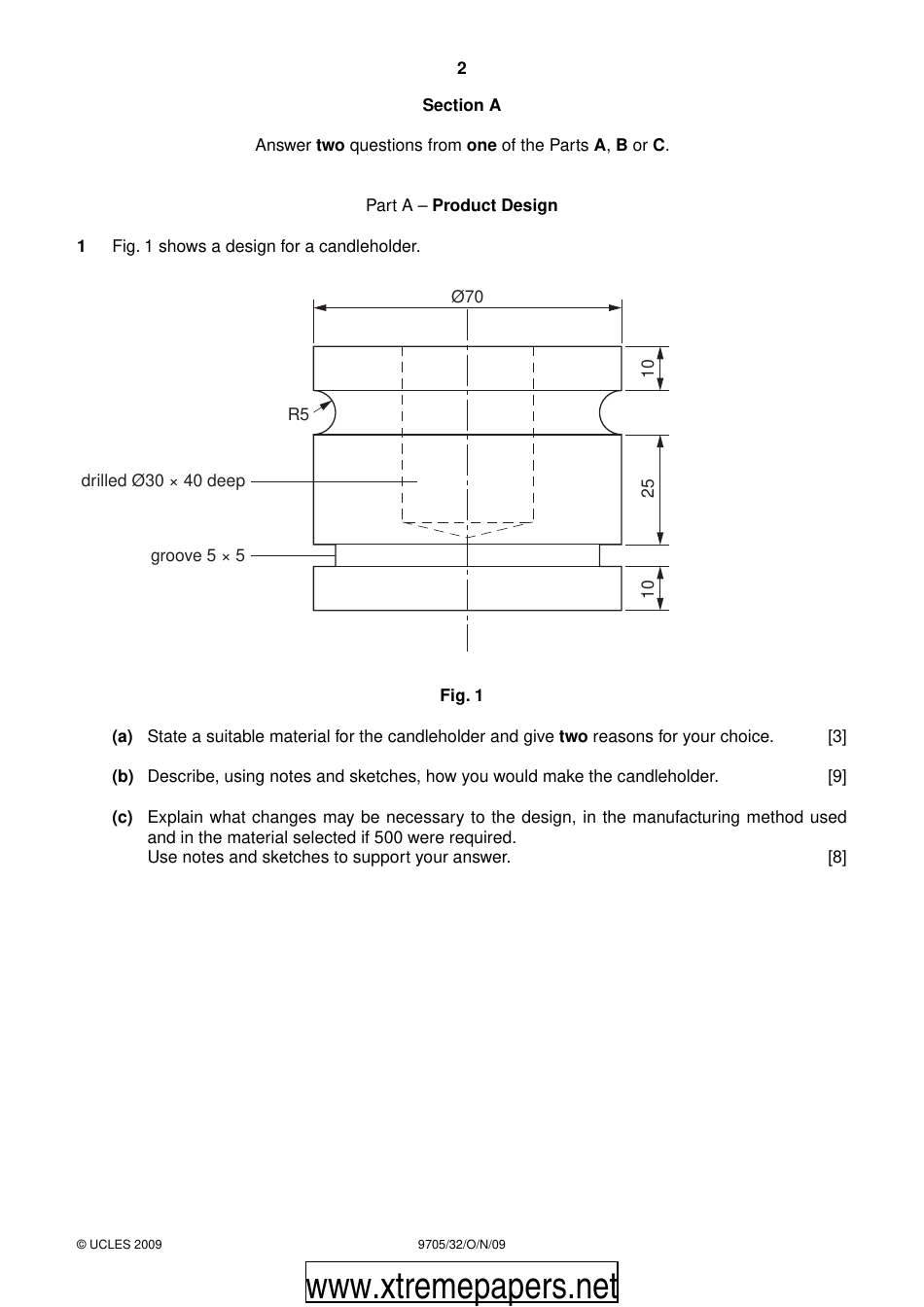 University of Cambridge International Examinations: Design and Technology Paper 3 - 9705 / 32, Page 2