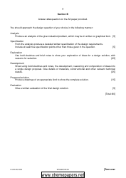 University of Cambridge International Examinations: Design and Technology Paper 3 - 9705/32, Page 7