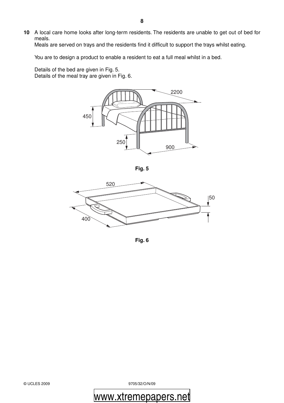 University of Cambridge International Examinations: Design and Technology Paper 3 - 9705 / 32, Page 8