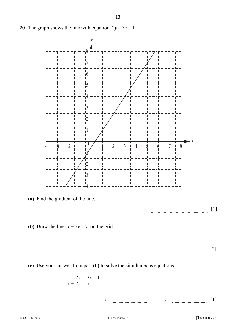 October 2016 Cambridge Secondary 1 Checkpoint: Mathematics Paper 1, Page 13