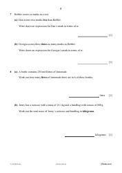 October 2016 Cambridge Secondary 1 Checkpoint: Mathematics Paper 1, Page 5