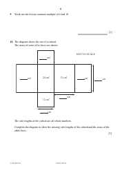 October 2016 Cambridge Secondary 1 Checkpoint: Mathematics Paper 1, Page 6