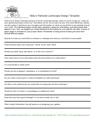 Parkside Landscape Design Template