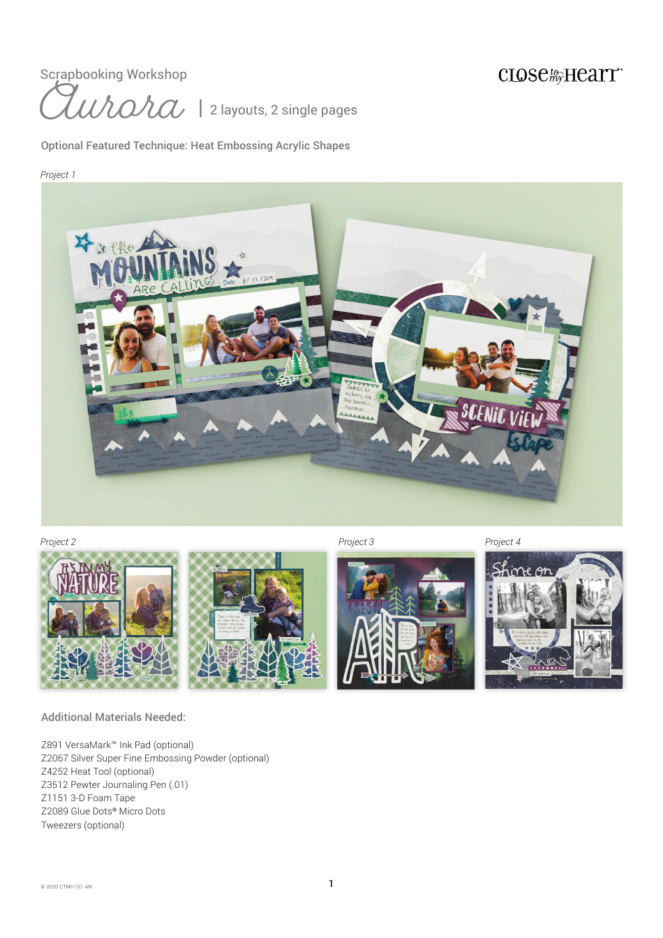 Set of Aurora Scrapbooking Patterns